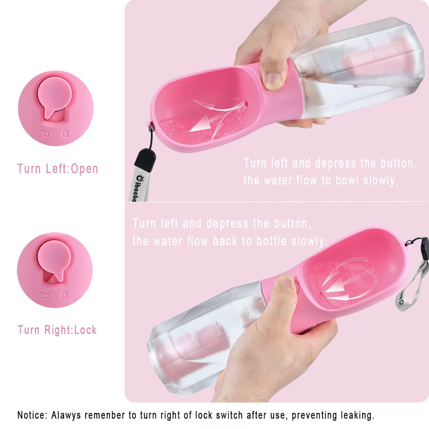Dog Water Bottle with Food Container & Poop Bag Holder, Travel Water Bowl, Portable Pet Dispenser, Dog Stuff Accessories Items, Puppy Essentials Necessities for Yorkie Chihuahua Walking Hiking