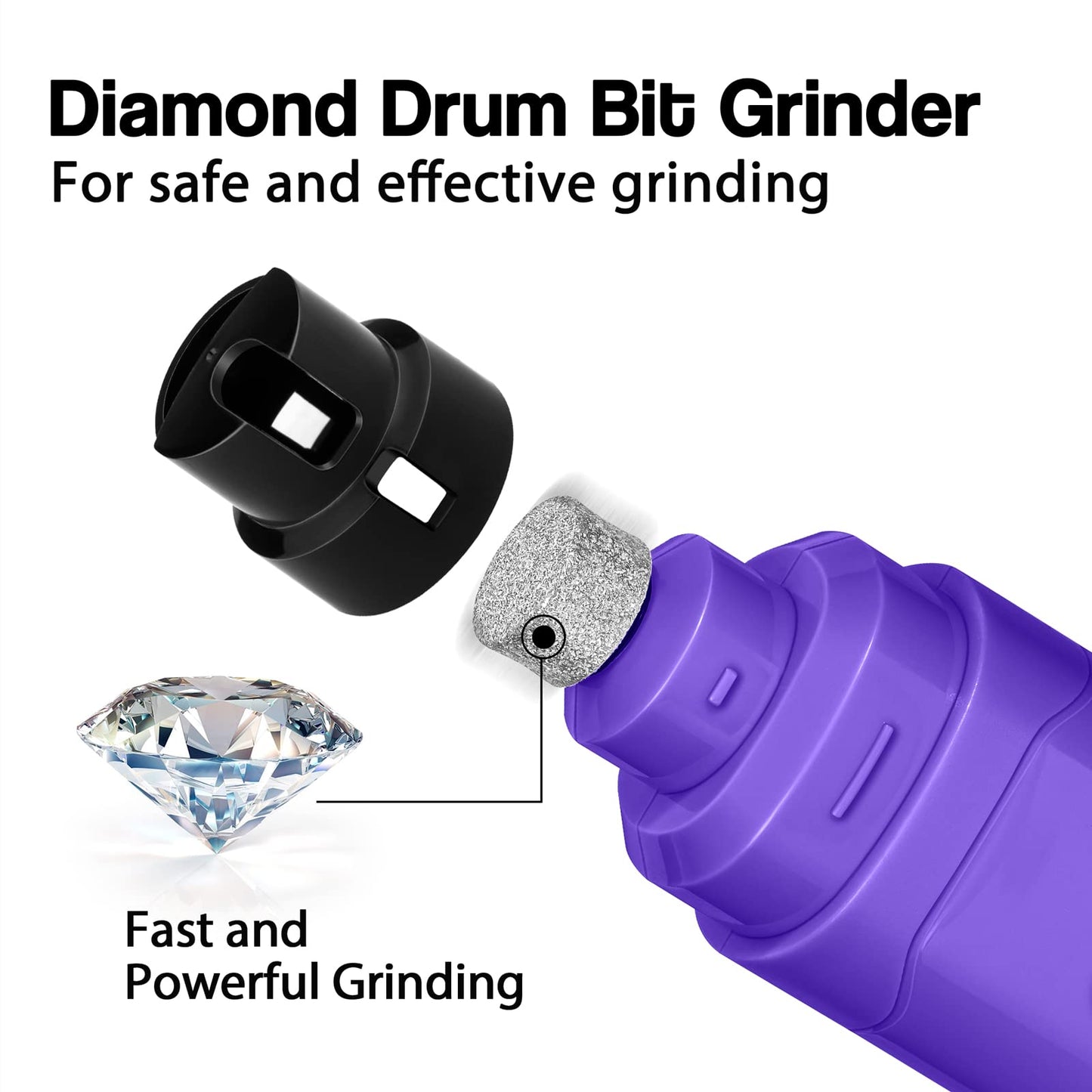 Casfuy Dog Nail Grinder Upgraded - Professional 2-Speed Electric Rechargeable Pet Nail Trimmer Painless Paws Grooming & Smoothing for Small Medium Large Dogs & Cats (Dark Blue)